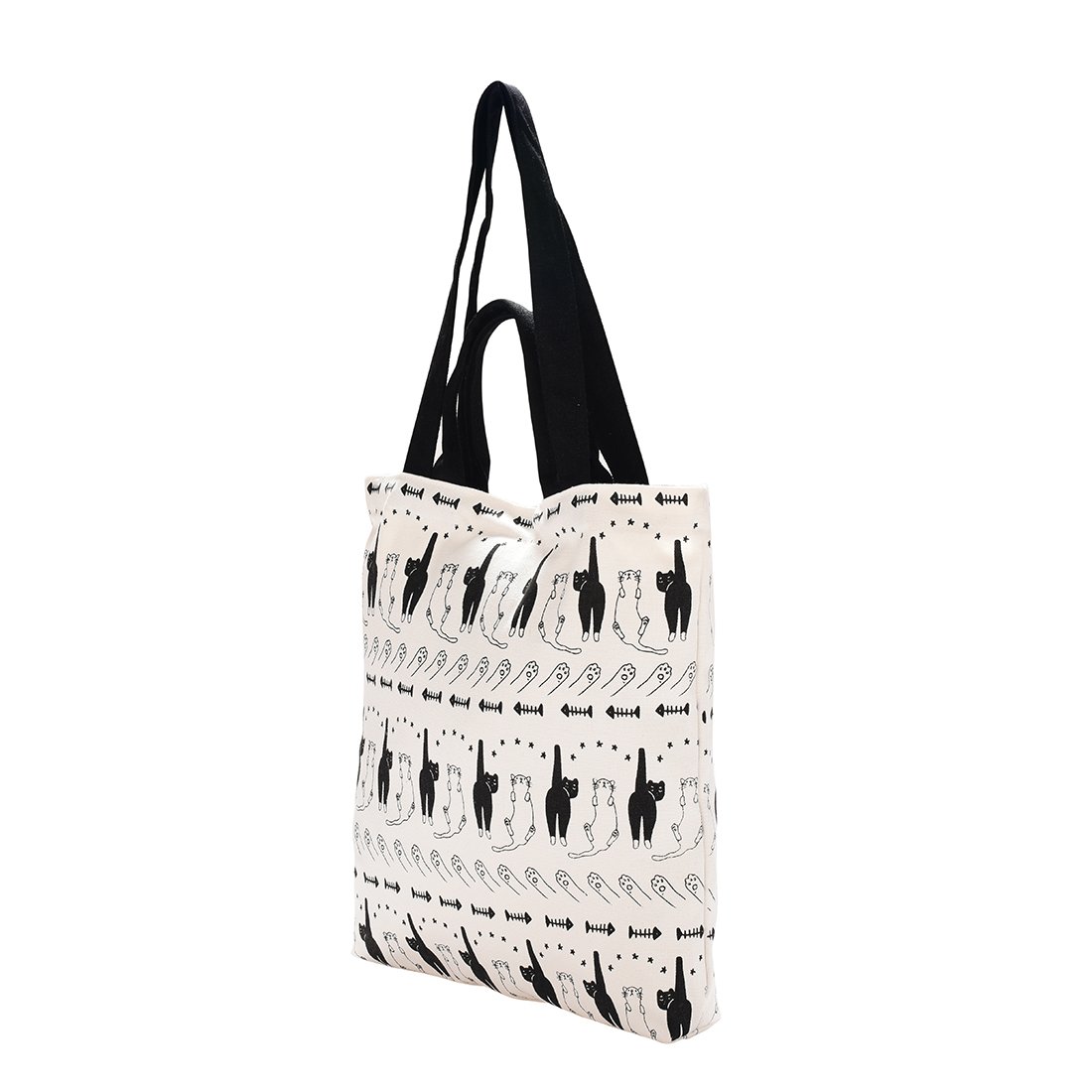 Cotton Canvas Tote Bag with Inner Pocket Adorable Large Tote Bag for Beach,Shipping,Groceries,Books