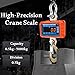 3000kg / 6600lbs Digital Crane Scale, Waterproof Industrial Scale with Remote, Rechargeable Hanging Scale Division 0.5kg with Shackle & Hook, Highly Visible LED Display