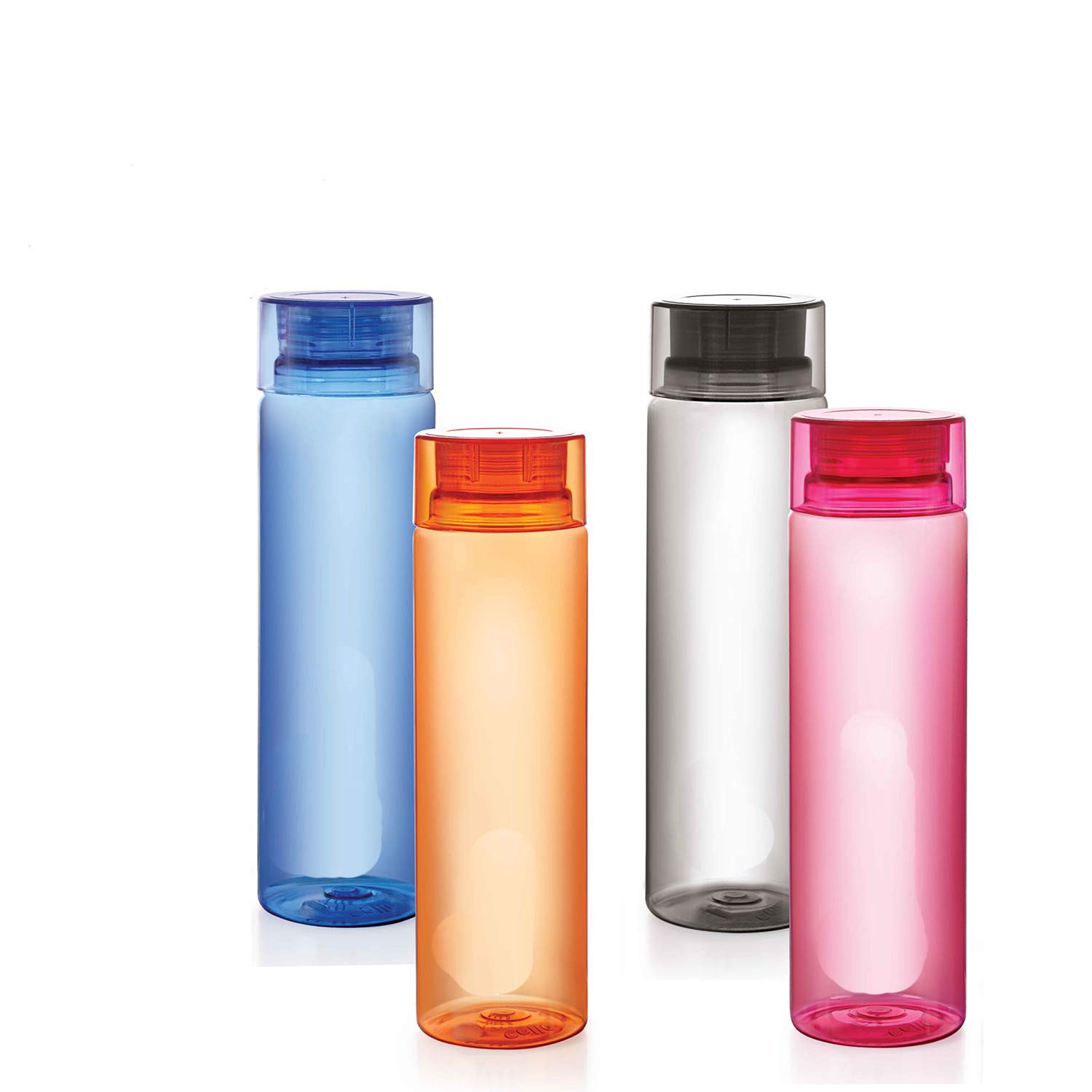 Homfine Aqua Go 100% BPA Free Fridge Water Bottle Set of 4 pcs (1 Liter, Multi Colour)