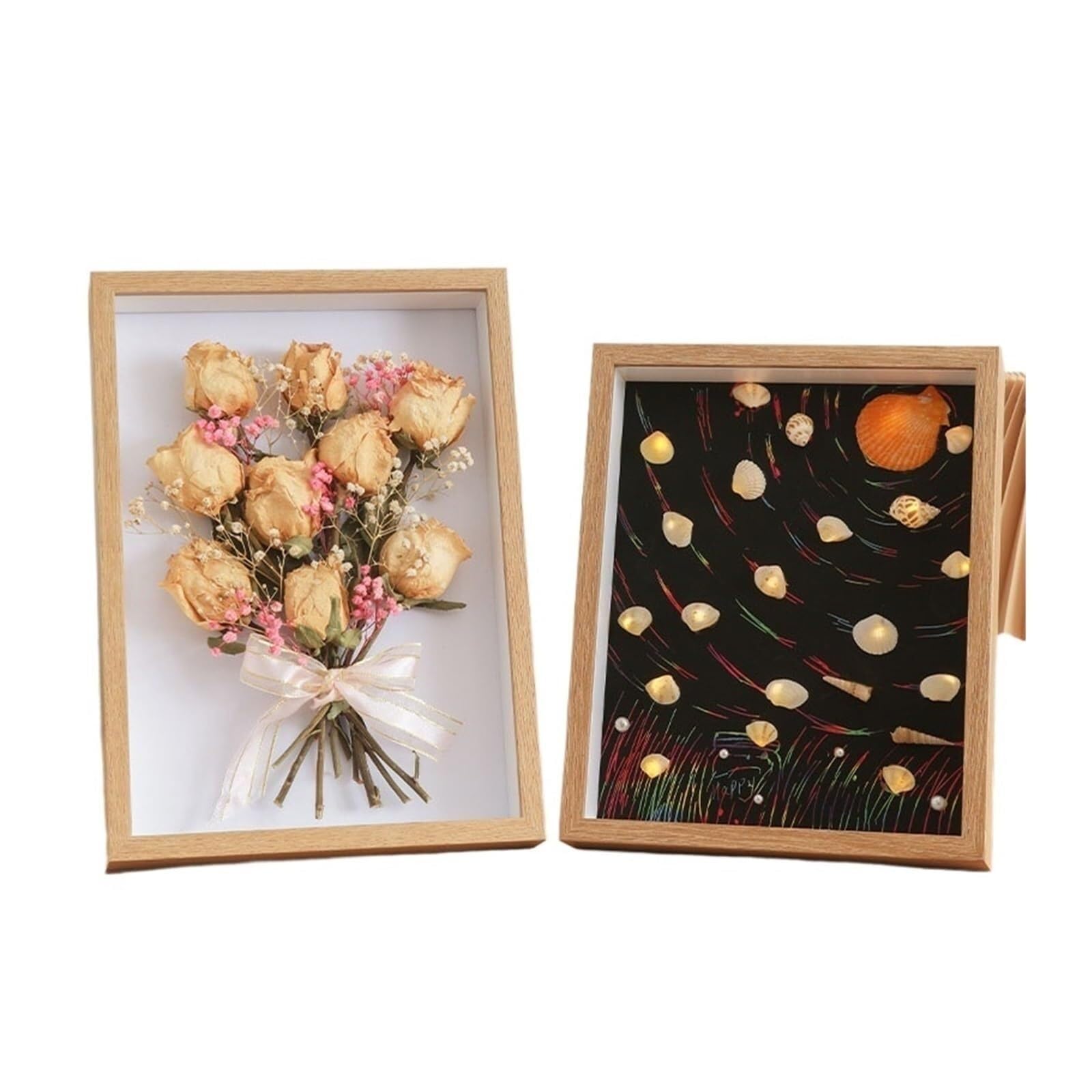 Photo Frames 1 Three-dimensional Dried Flower Plant Photo Frame Ornament Shell DIY Specimen Eternal Display Box(S)