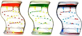 Playlearn S-Shaped Dual Bubble Liquid Timers Assorted Colors, Desktop Toy, 13cm x 10cm by Playlearn