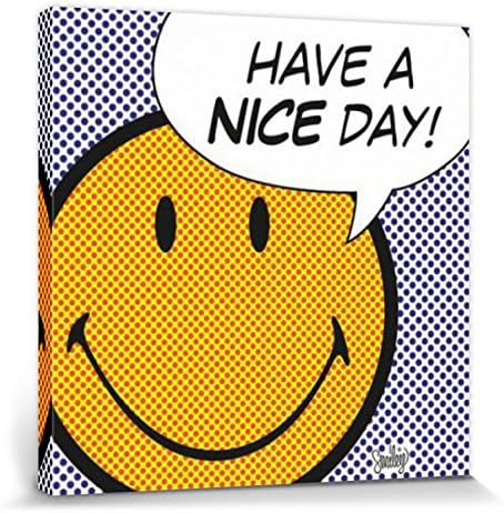 1Art1 Smileys - Have A Nice Day, Schönen Tag Noch Bilder Leinwand-Bild Auf  Keilrahmen | Xxl-Wandbild Poster Kunstdruck Als Leinwandbild 40 X 40 Cm :  Amazon.de: Küche, Haushalt & Wohnen