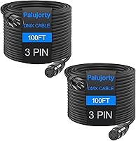 Vista 6 de Paquete de 10 cables DMX de 3 pines de 3.2 pies para luz de escenario y controlador