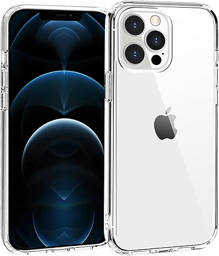 Vista 197 de TENOC Funda para teléfono compatible con iPhone 13 Pro Max, funda transparente a prueba de golpes protectora delgada para 6.7 pulgadas