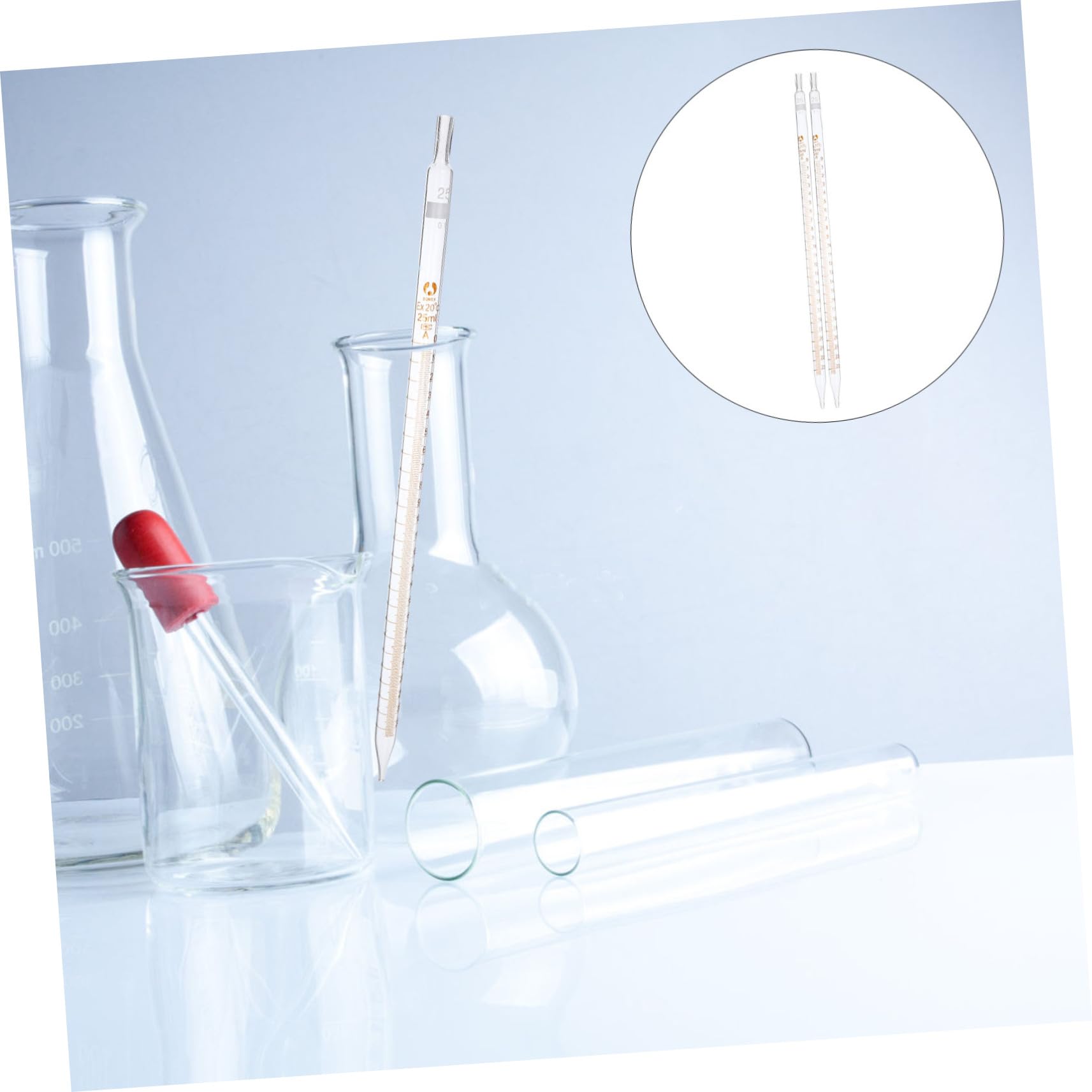 Alipis 20 Pipetas de Vidrio con Escalas para Medición Precisa y Visualización Clara, Suministros de Laboratorio