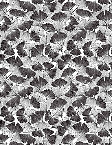 Ceramic Decals - Ginkgo Leaves (Black, 9' x 6.5' Inch)