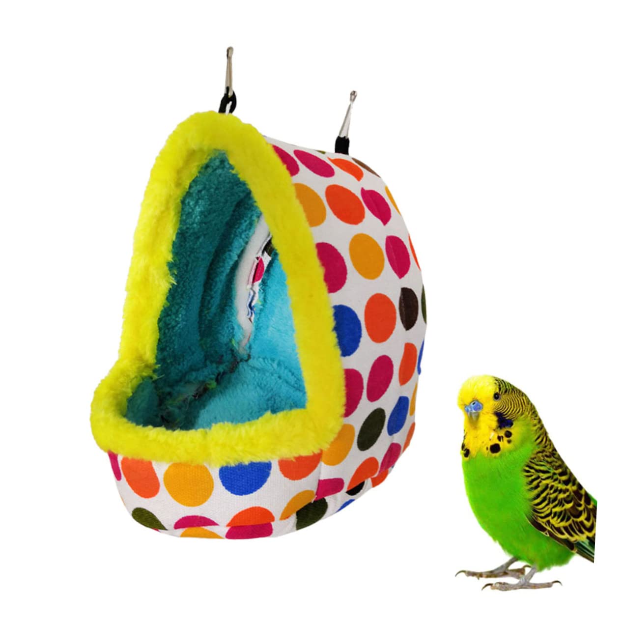 VANZACK 3 Piezas De Juguetes para Loros De Felpa Cama para Loros Casa para Pájaros Jaula Cabaña para Pájaros Hamaca Juguetes para Mascotas Nido De Pájaros De Interior Casa para