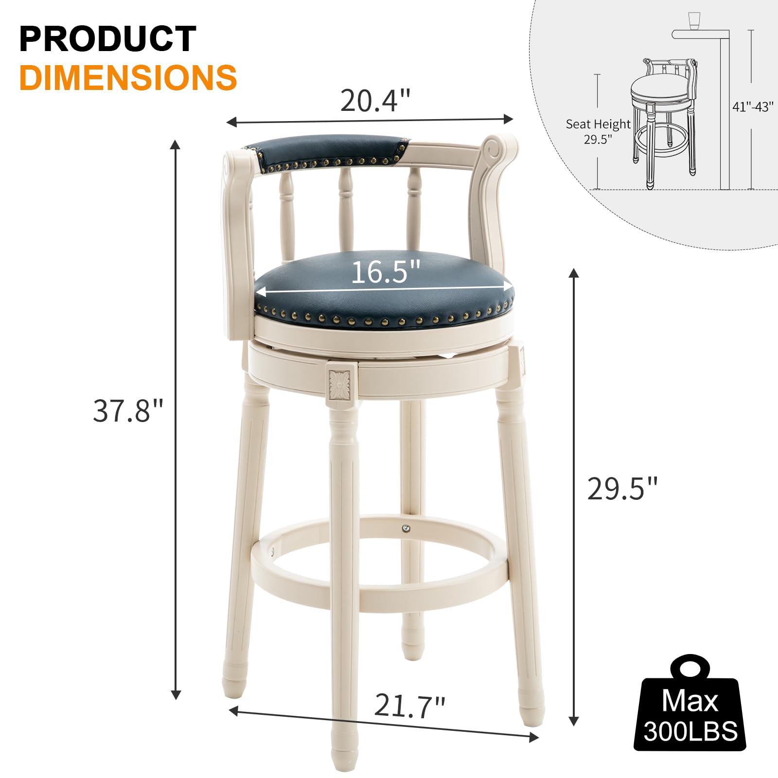 Amazon｜RAINMOOD バースツール、本革バー高さカウンタースツール 木製