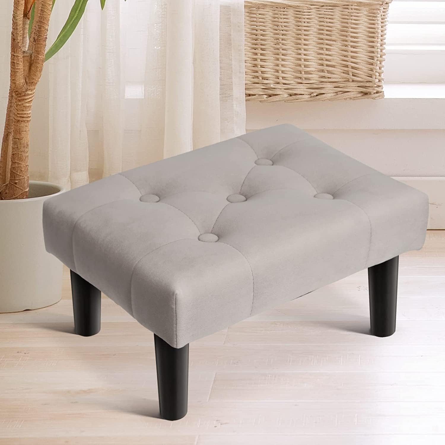 Wooden Stool/Foot Stool/Office Stool/Stool for Kitchen/Foot Rest Stool for Living Room Small Step Stool for Living Room/Cushion Stool/Wooden Stool Cotton.-image-15