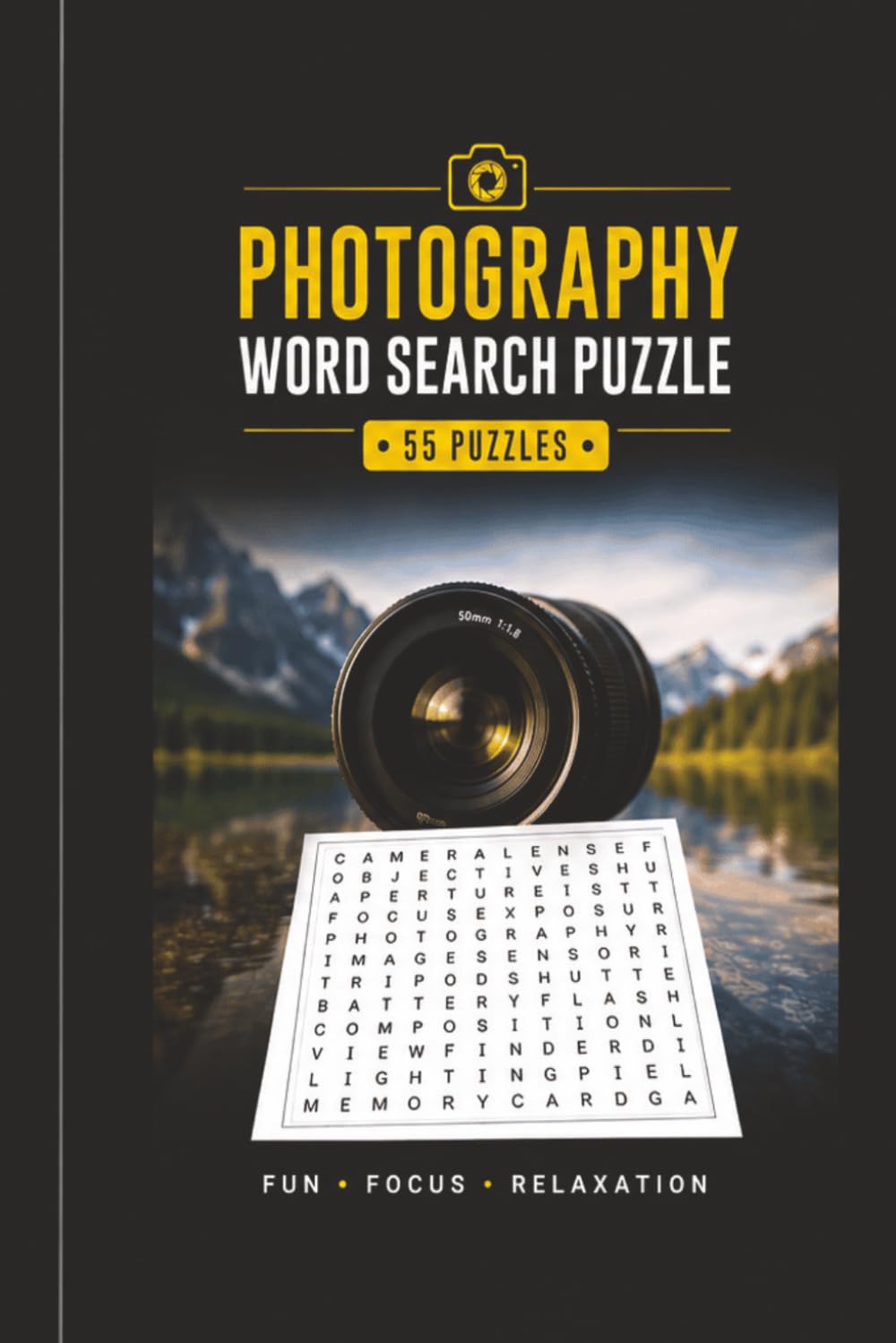 Photography Word Search Puzzle: 55 Puzzles Word Search about Photography and More | 6x9 inches, 110 pages | Gift for Photography & Camera Lover