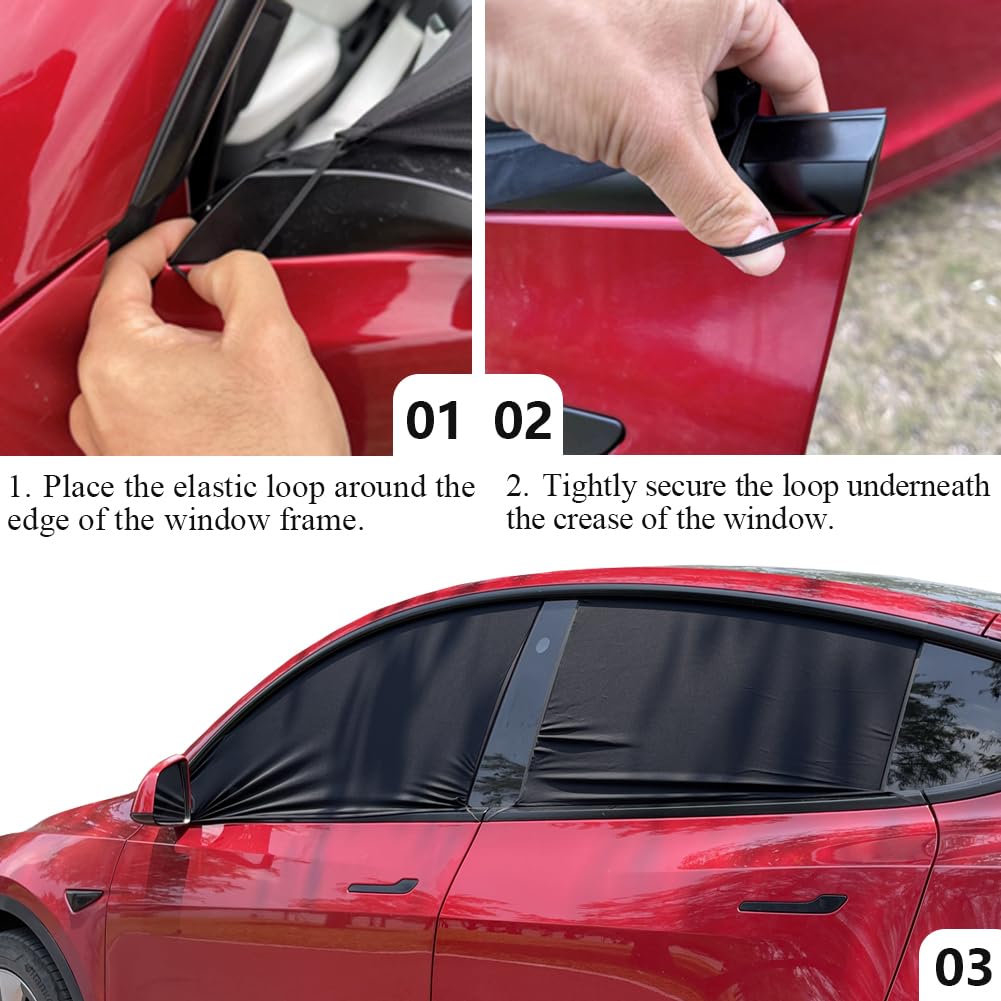 Amazon | Tesla Model Y 2024 TEABEAUTY プライバシーキャンプカーテン