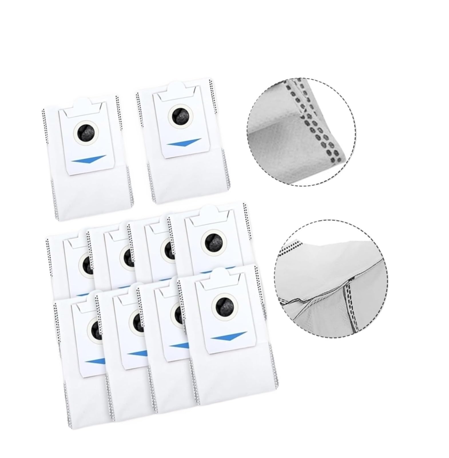 Paquete de 10 bolsas de repuesto de gran capacidad for aspiradoras Ecovacs DEEBOT N30 Omni y N30 Pro.