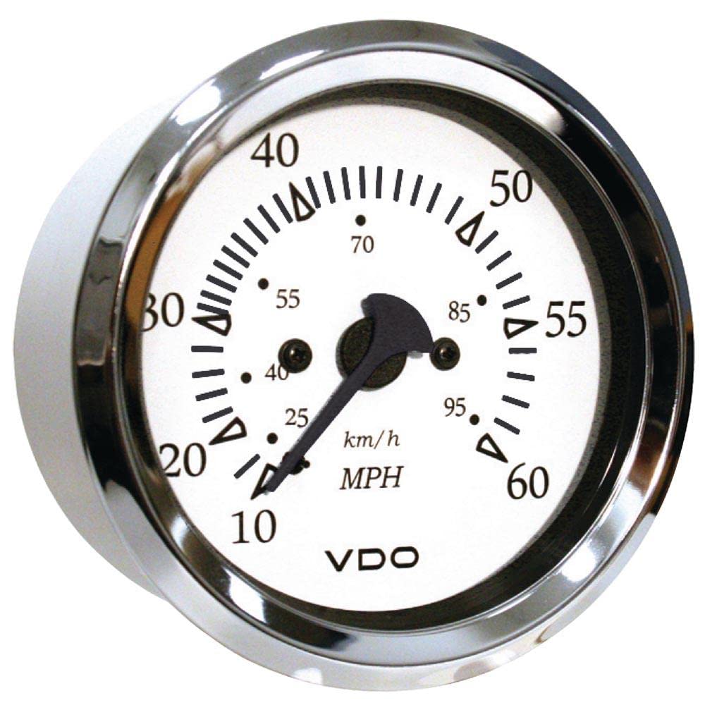 SeaChoice 15141; 60 Mph Speedometer Chrome/ White Made by SeaChoice