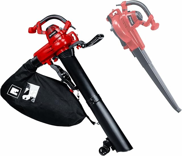 Einhell Einhell Elektro-Laubsauger GC-EL 3000 E (3.000 W, Saug-/Blasfunktion, Verstellbarer Zusatzhandgriff, 45 L Fangsack, Blasluftstrom 300 km/h, max. Saugleistung 840 m³/h) — Laubsauger