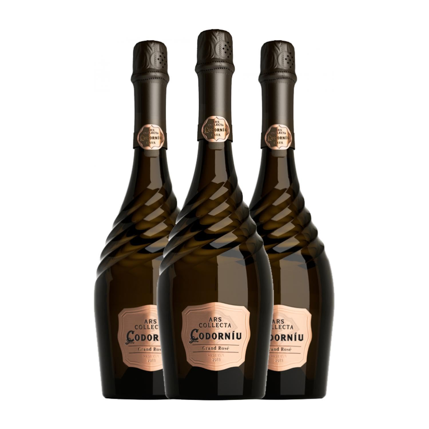 Codorníu Ars Collecta Rosé Cava Crianza 75 cl Espumoso rosado (Caja de 3 Botellas de 75 cl)