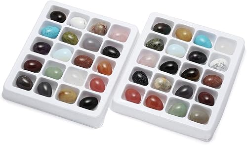 Miniatura 3 de MANIFO Mineral Rock Variedad Cristales Piedra 20pcs Cristal curativo Mini Energía Meteorito Colección de piedras preciosas con caja