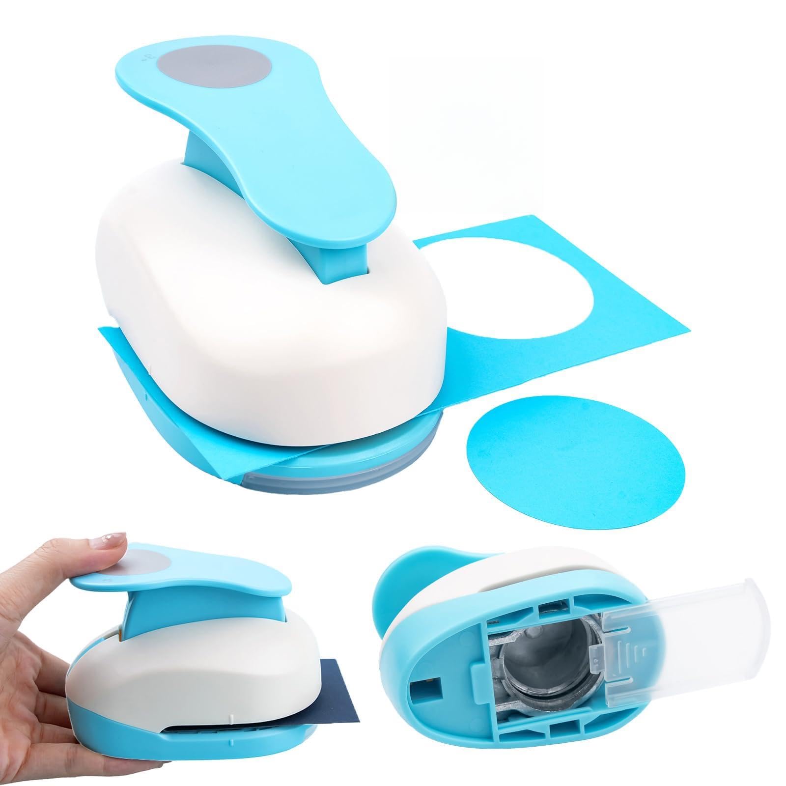 3 Inch Circle Hole Punch, Paper Punch Lever Action Craft Punches for Paper Crafting Scrapbooking for Office Junk Journal Supplies, Card Making, DIY Albums, Photos, Circle Cutter