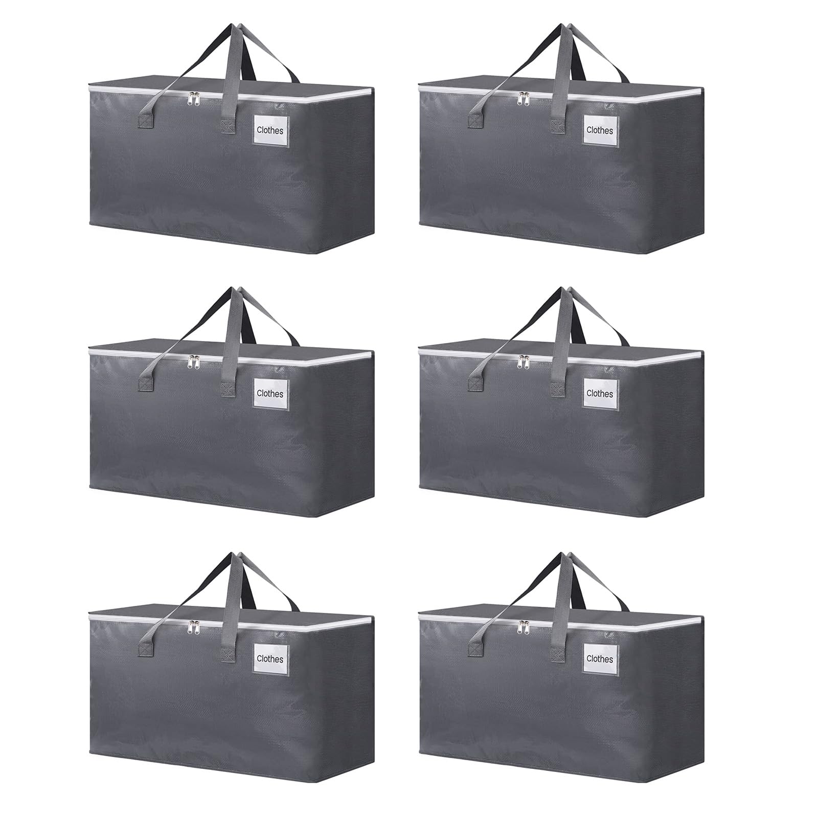 MICFENY Extra Heavy Duty Large Moving Bags with Strong Zippers & Comfortable Handle Clothes Storage Bags Toted Bins,Packing Bags