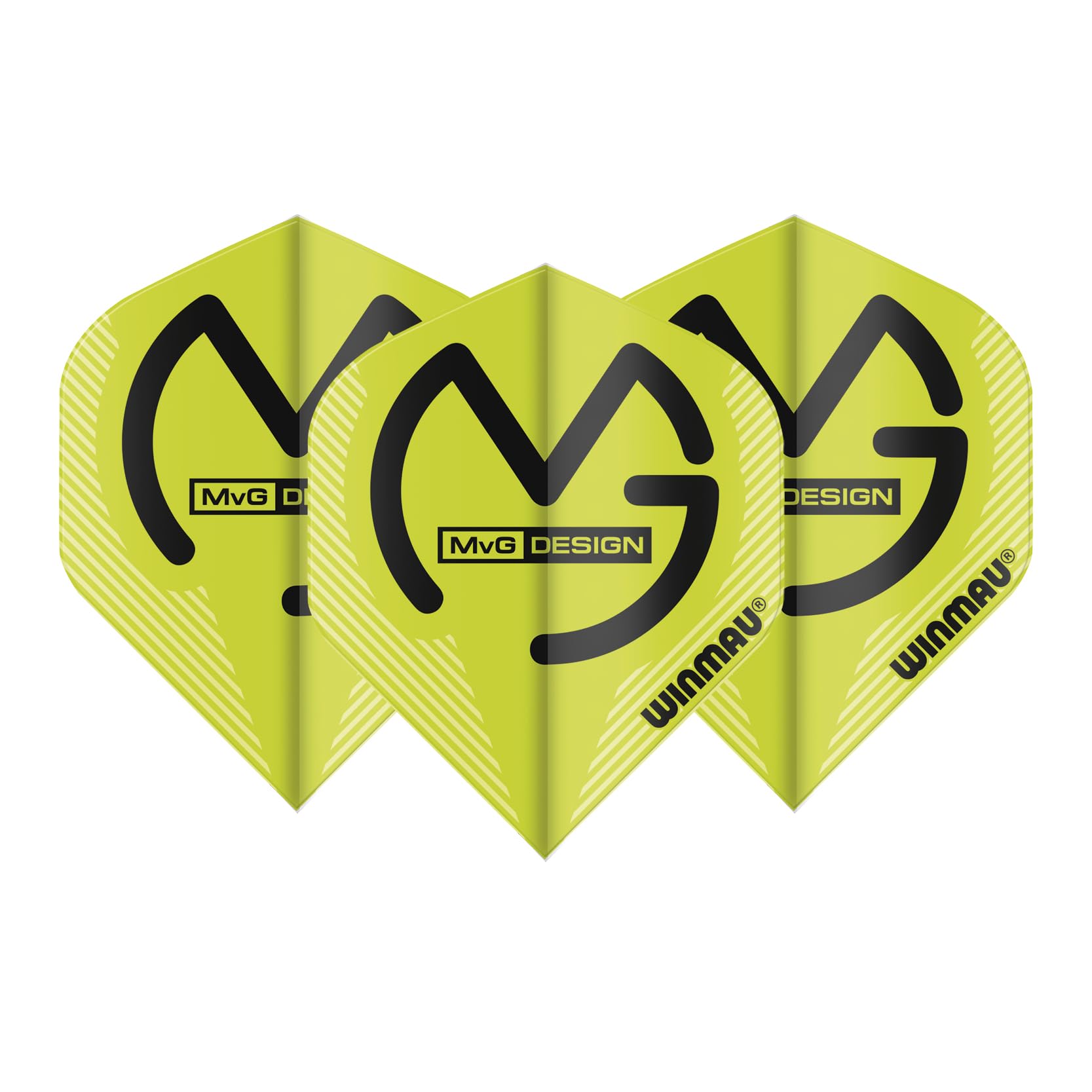 WINMAU MvG Michael Van Gerwen Mega Standard Green Dart Flights - 10 sets per pack (30 dart flights in total) - Image 4