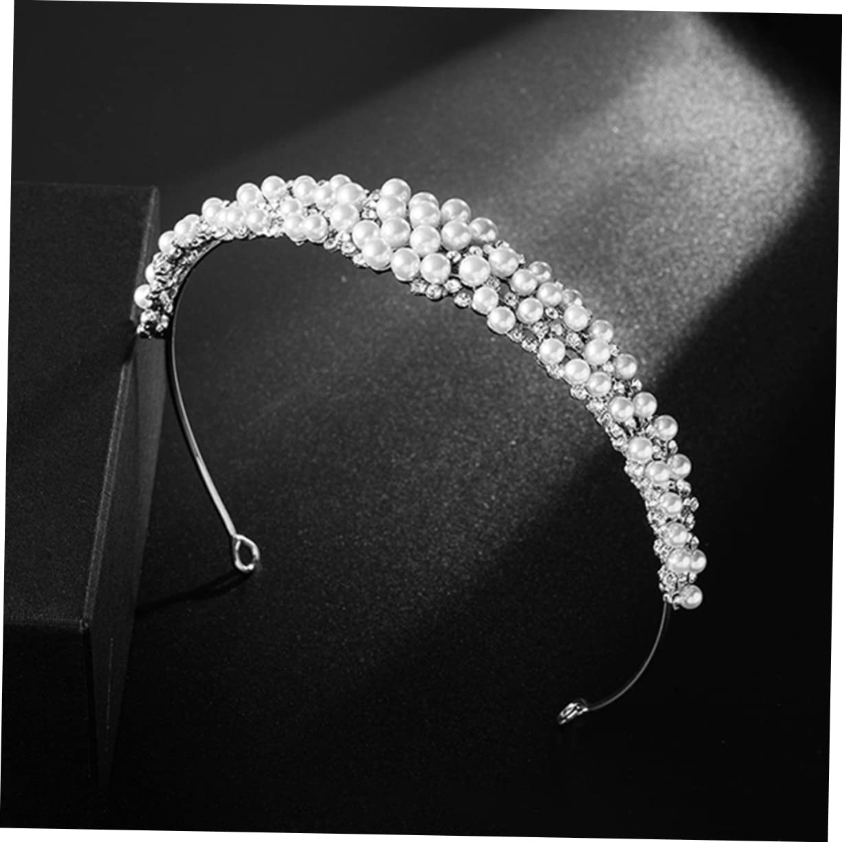 Housoutil 5piezas Diadema De Perlas Falsas Para Novia Tocado Elegante Rhinestones Accesorio De Cabello Para Bodas y Fiestas Para Celebraciones Especiales y Eventos Formales