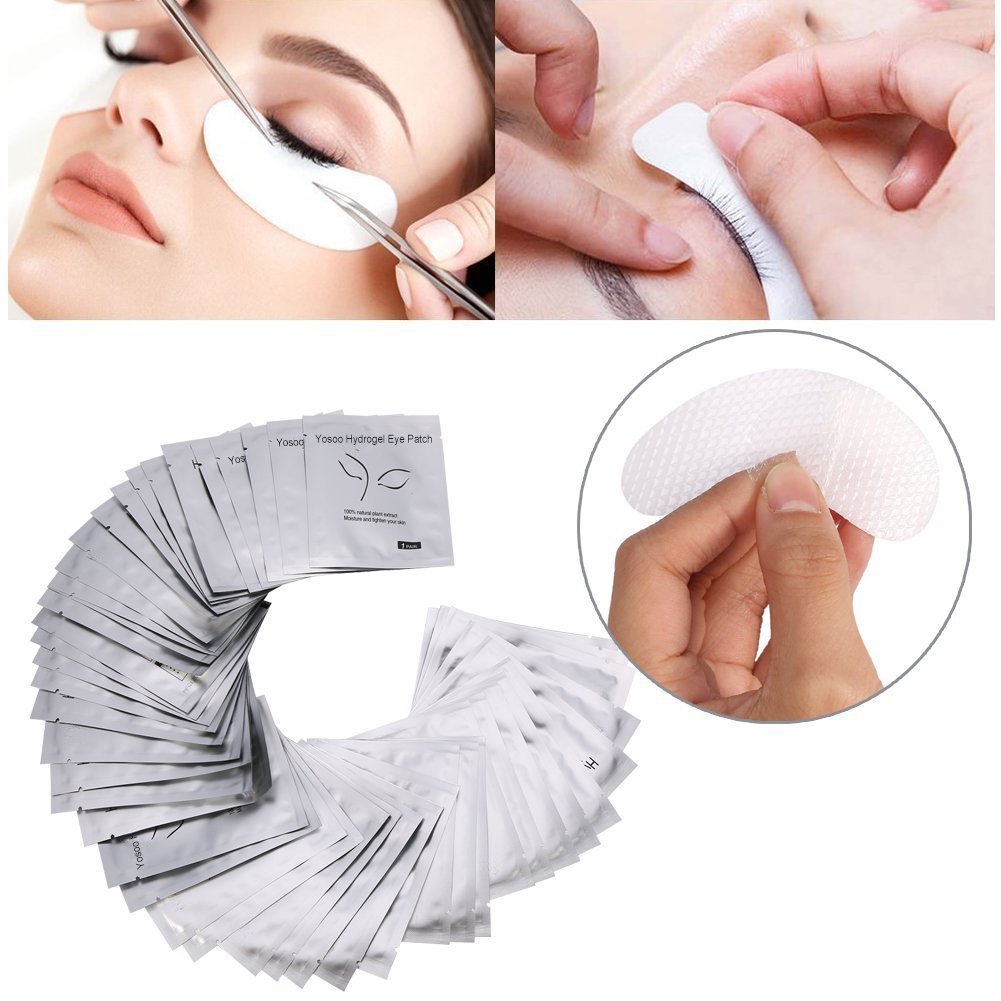 100 Pairs Set,Under Eye Pads, Lint Free Lash Extension Eye Gel Patches for Eyelash Extension Eye Mask Beauty Tool