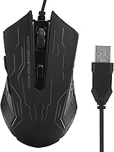 Ratón Ligero, ratón para Juegos con Cable Plug and Play para Amantes de los Juegos y Trabajo, Ratones Coloridos de 1200/1600/2400 / 3200DPI USB con 6 Teclas y Cable de 1,4 m / 4,6 pies(1)