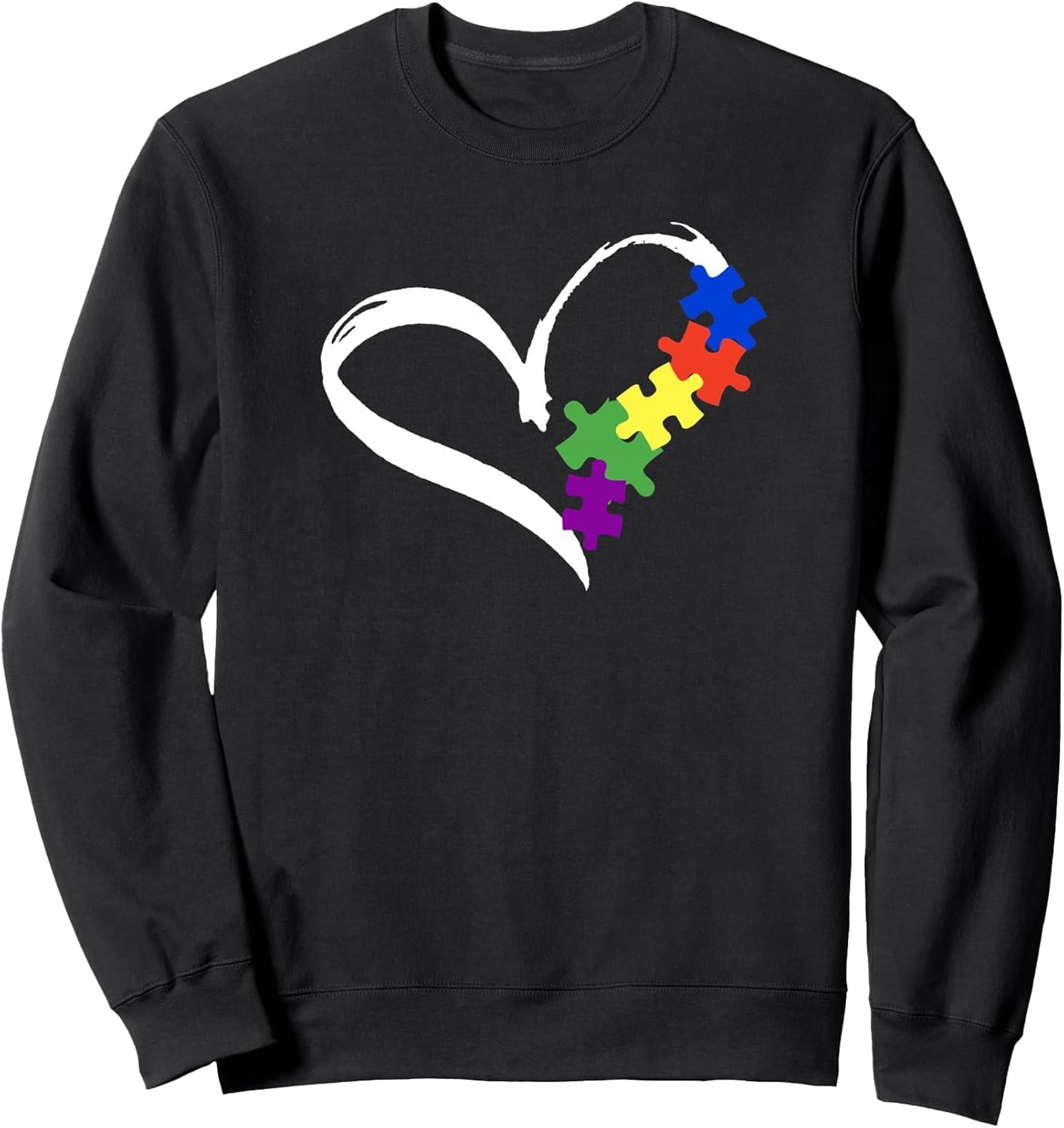 Autism Puzzle Love Autism Awareness Graphic for Women Men Sweatshirt