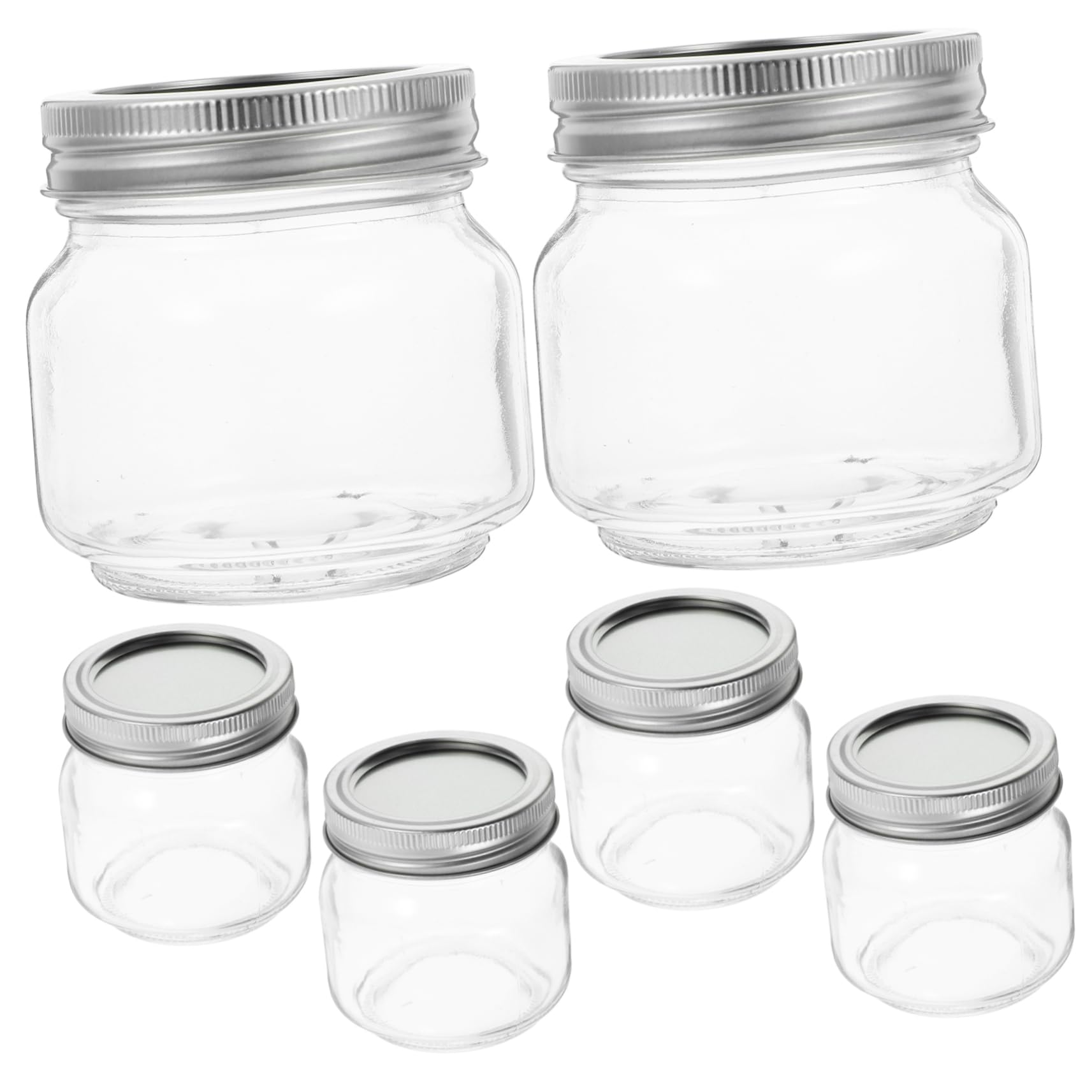6pezzi Barattolo di Vetro con Chiusura Ermetica con Coperchio Barattolo per Conserve con Chiusura Ermetica per Conservare Frutta, Insalata, Gelatine e Altro