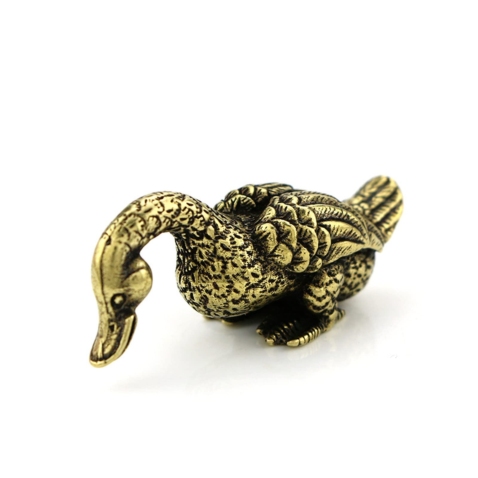 NGDFGR Solid Brass Goose Miniature Figurines,Animal Duck Statue Crafts Collection Desktop Small Ornament Home Sand Table Decor Accessories Study Paperweight
