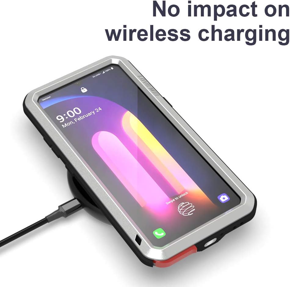 Black Friday Clearance LOVE MEI LG V60 ThinQ Case with Tempered Glass Screen Protector Shockproof Scratch Proof Hybrid Metal and Silicone Gel Heavy Duty Armor Defender Tough Back Cover for V60 ThinQ / V60 (Sliver) 🛒 Flash Sale LOVE MEI LG V60 ThinQ Case with Tempered Glass Screen Protector Shockproof Scratch Proof Hybrid Metal and Silicone Gel Heavy Duty Armor Defender Tough Back Cover for V60 ThinQ / V60 (Sliver)