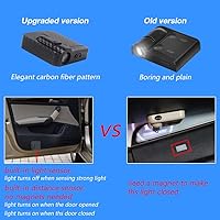 Vista 6 de 2 luces para puerta de automóvil, proyector de logotipo, proyector universal inalámbrico para puerta de automóvil, luces LED de fibra de carbono