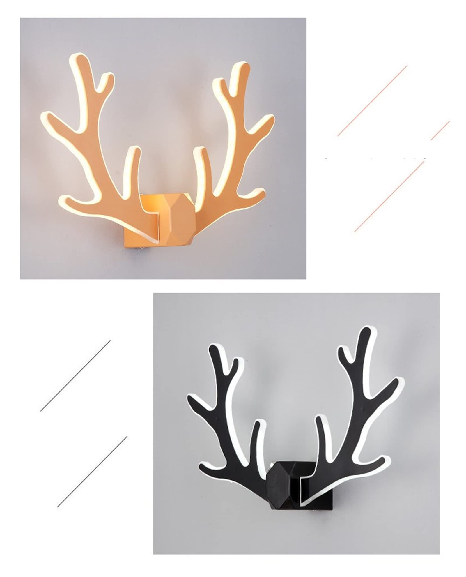 Lampa ścienna LED 20 W, kształt asta, nowoczesna lampa do sypialni, stolik nocny, dekoracja wnętrz, urocza zawieszka do pokoju dziecięcego, akcesoria sufitowe