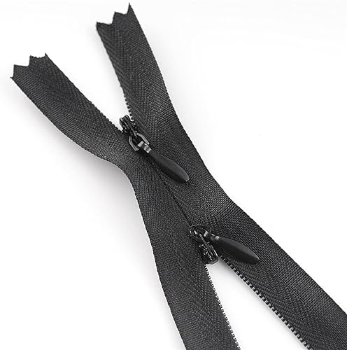 Miniatura 7 de Mdingbao-Zippers 3# 5pcs cremalleras invisibles de doble cabeza para coser ropa de lactancia materna cremallera para ropa de tela de nailon, fuerte