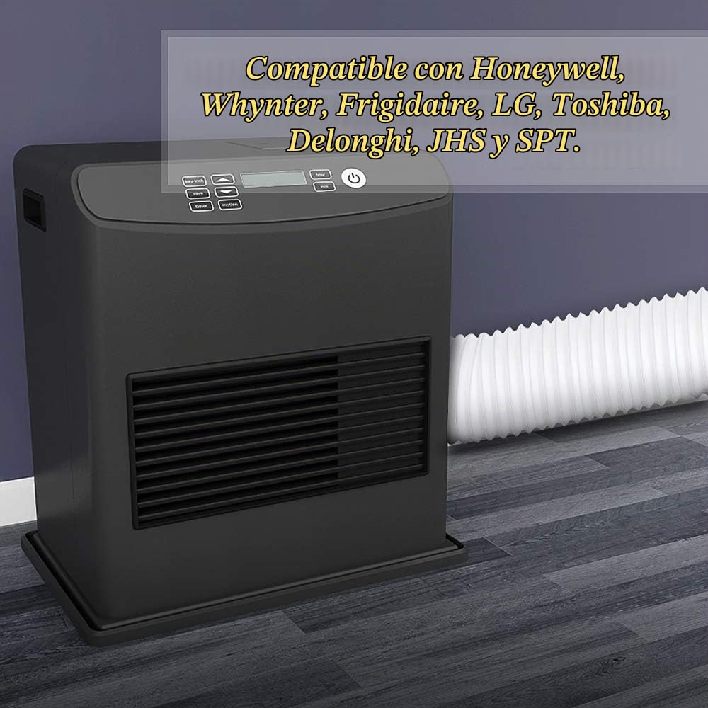 Manguera de Escape Universal para Aire Acondicionado, Manguera Flexible de ventilación 5.9 Pulgadas de diámetro con Rosca en Sentido antihorario para Aire Acondicionado portátil, Manguera