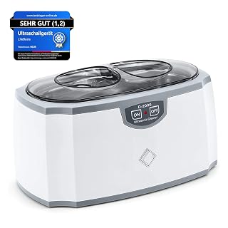 LifeBasis Ultraschallreinigungsgerät 420ml- TESTSIEGER 2026 Brillenreinigungsgerät Ultraschallreiniger Ultraschallbad für Zahnersatz Brillen Schmuck Uhren Pinsel Münze Rasierkopf Messer 45000Hz 30W - Amazon product rated Grade A