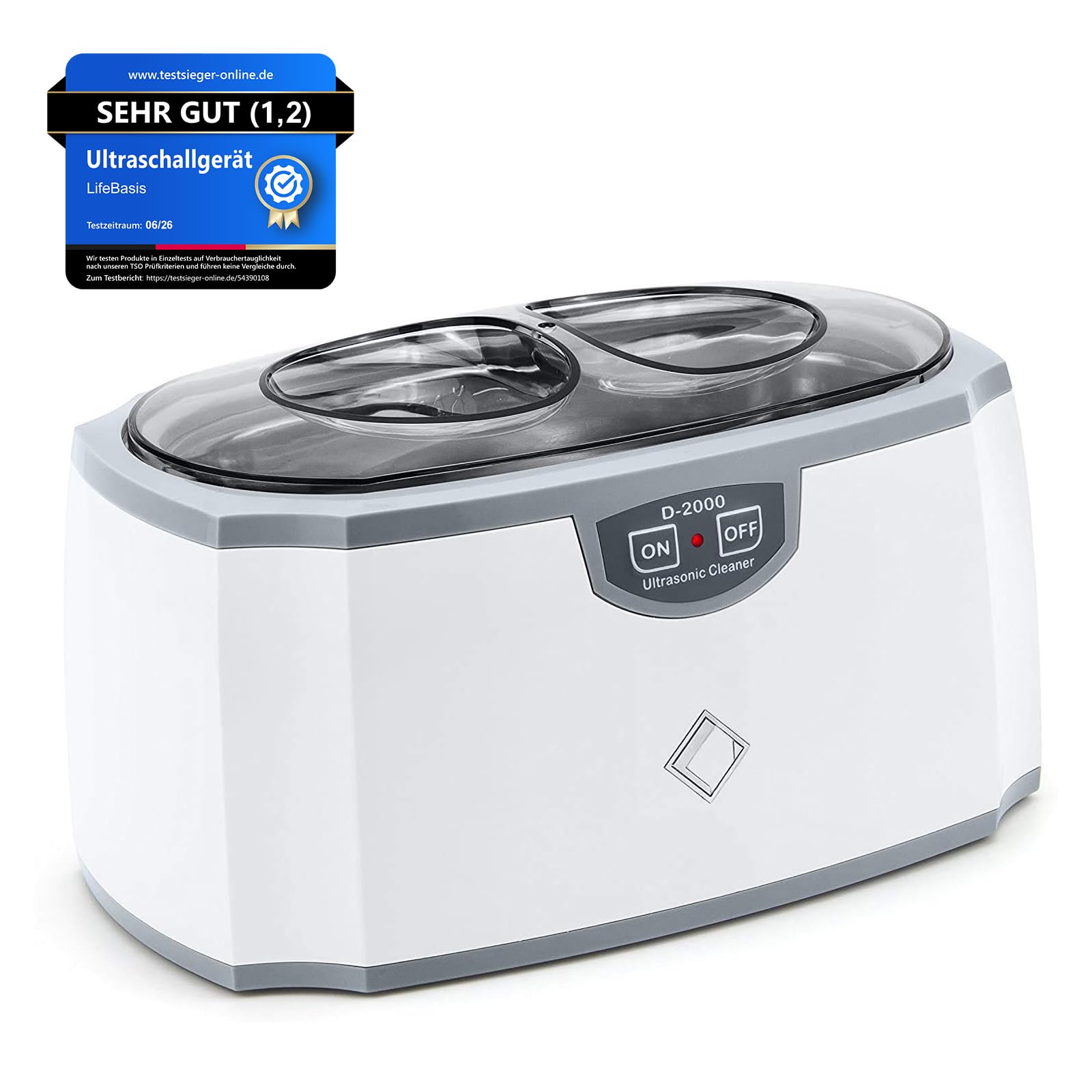 Nettoyeur Ultrasons 45kHz, 30W, Bac 420ML – Recommandé par TESTSIEGER 2025 (Allemagne) – Pour Lunettes, Bijoux, Prothèses Dentaires, Montres, Rasoirs
