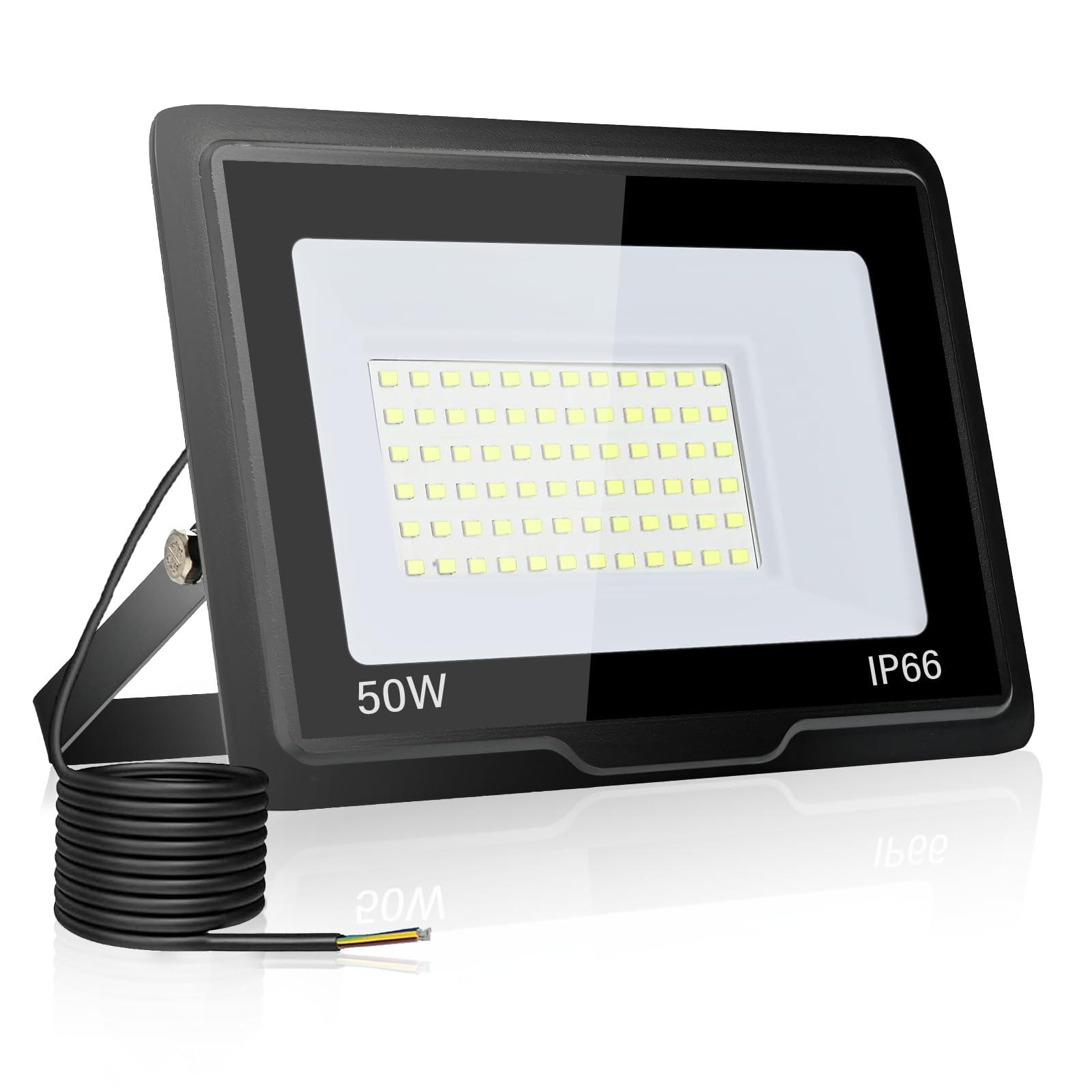 Projecteur LED Extérieur Treoir 50W - 5000LM - IP66 - Blanc Chaud 3000K - Pour Jardin, Garage, Cour