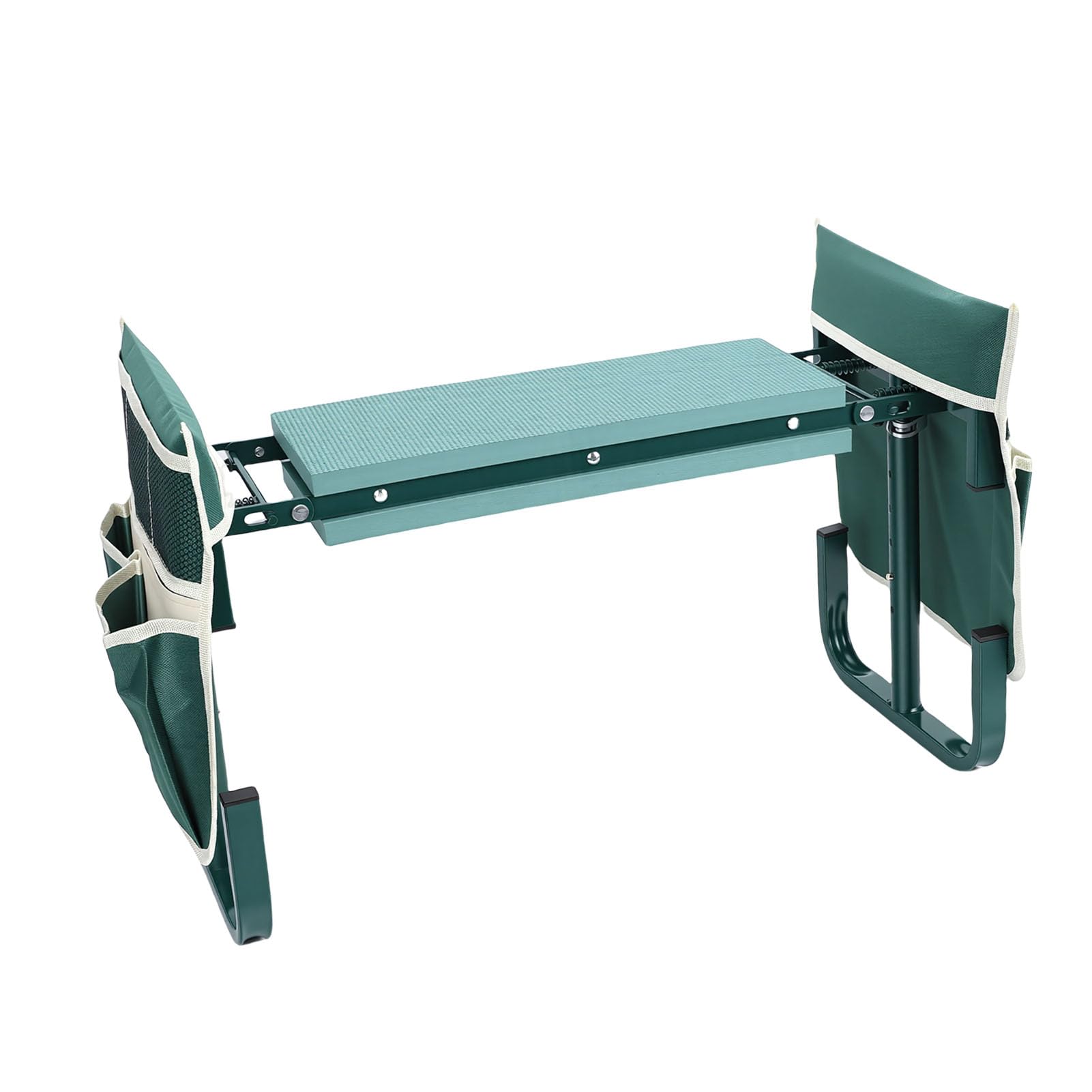 HEEPDD Rodilla y Asiento de Jardín, Acero Al Carbono, Taburete Plegable Ajustable para Jardineros, Personas Mayores, Suministros de Jardinería para Acampar (Green)