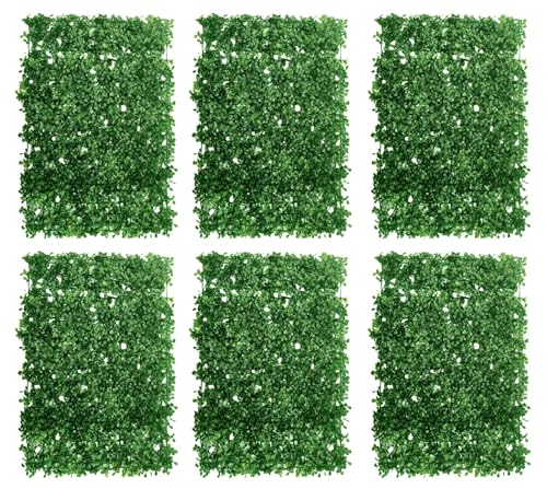 Image of Dekorly Artificial Grass Wall Panels | Indoor Outdoor Decoration | Garden, Floor, Balcony Home Decoration | Vertical Garden Artificial Wall Plants (58cm x 40cm, Set of 6)