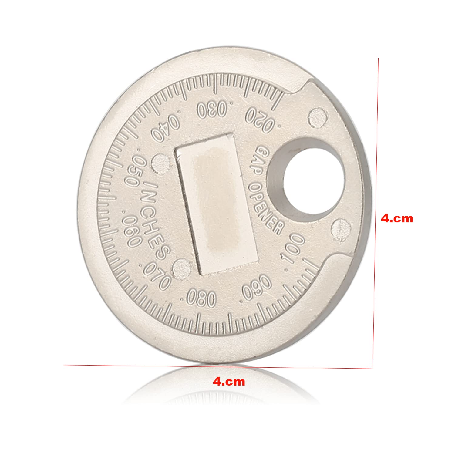 Strumento Gap Plug Gap, Gapper Gauge Wire Plug Gap, Candela Gap Gauge Strumento di misurazione Filo Candela Gap Gauge Strumento Scala da 0,020 a 0,100 pollici..