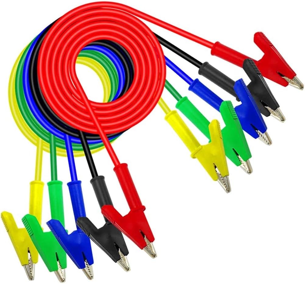 Amazon | デュアルエンド ワニ口クリップコードセット1000V 15A ワニ口