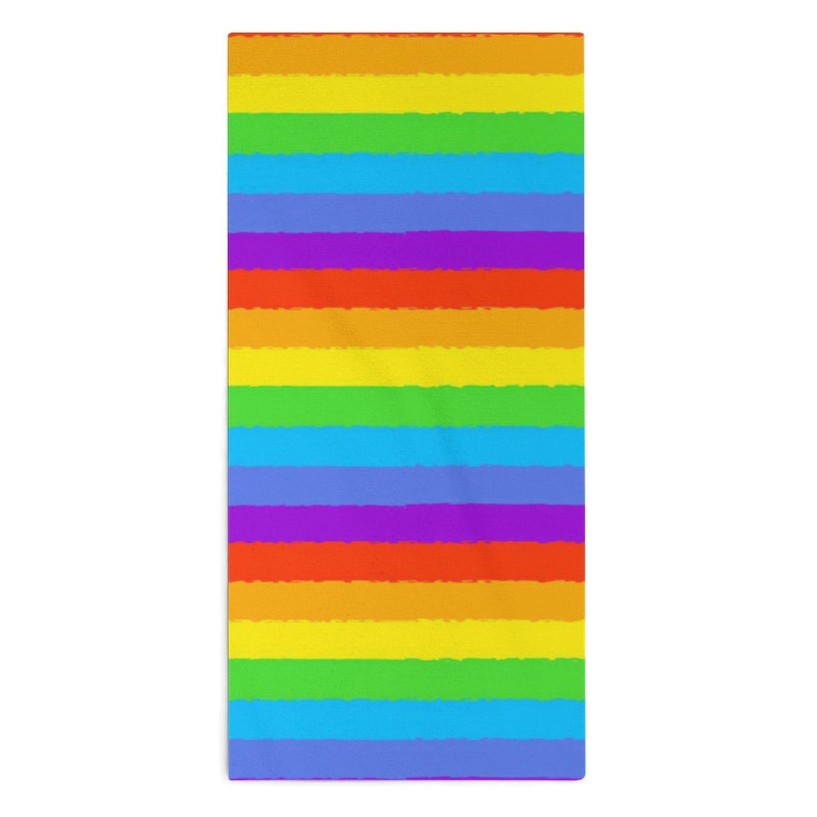 NCLQVJXZKHW Lgbt Flag Colors Hand Towels Soft Face Towel Gym Bathroom Travel Hotel 13"x28"