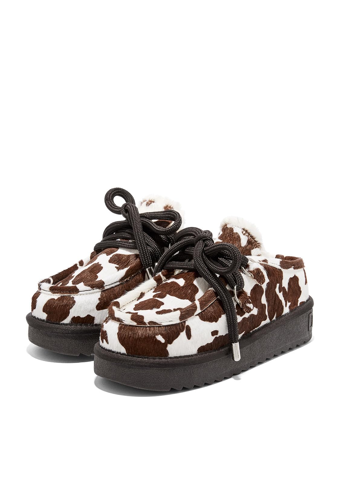 D.Franklin Chodaki Damskie Nordic Clog z Nadrukiem w Łaty Krowy - Buty Damskie - Moda Casual - Rozmiar (37) - Model nordic