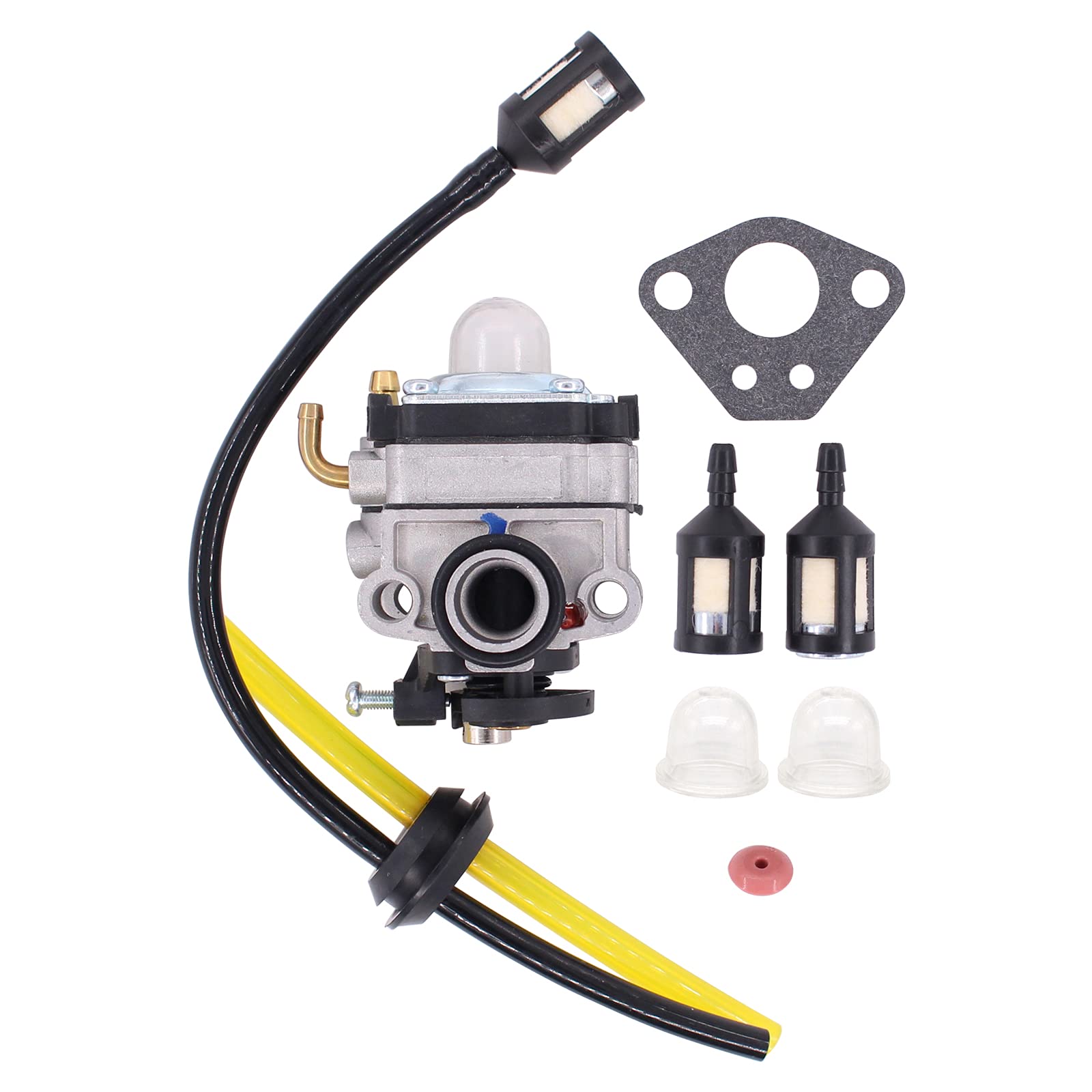 HouYeenCarburettor Carb Kit for JCB M25 PLT25AF TRY25PGTA 25CC B&Q Strimmer Carburetor with Fuel Line Filter Set