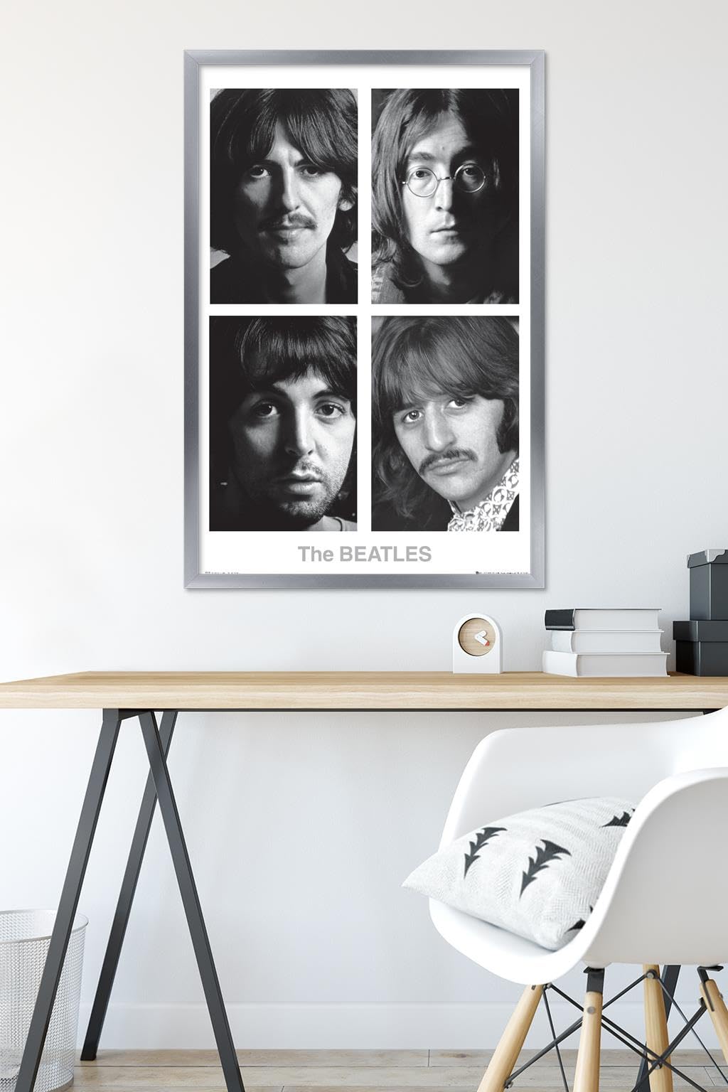 THE BEATLES ポスター シルバー メタリック THE BEATLES ポスター シルバー メタリック THE BEATLES ポスター