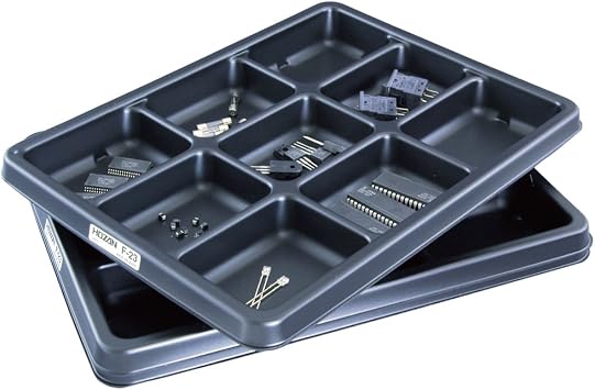 Hozan F-23 ESD Parts Tray, Space Saving Parts Tray for Organizing Electronic Components, 9 Minutes, Set of 3