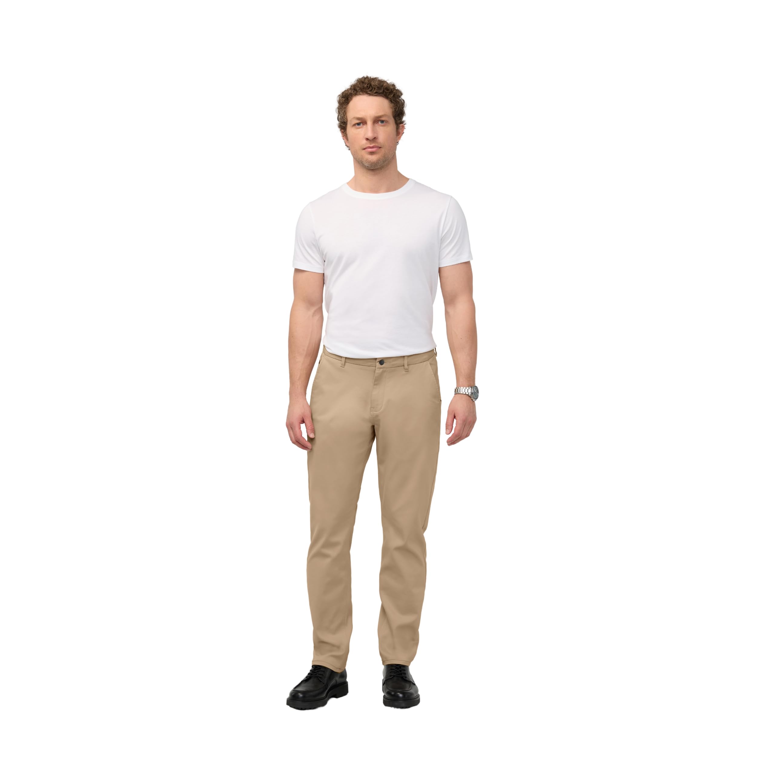 DUER Men's NuStretch Relaxed Taper Trouser, Silicone Grip Waistband, Performance Stretch Trousers
