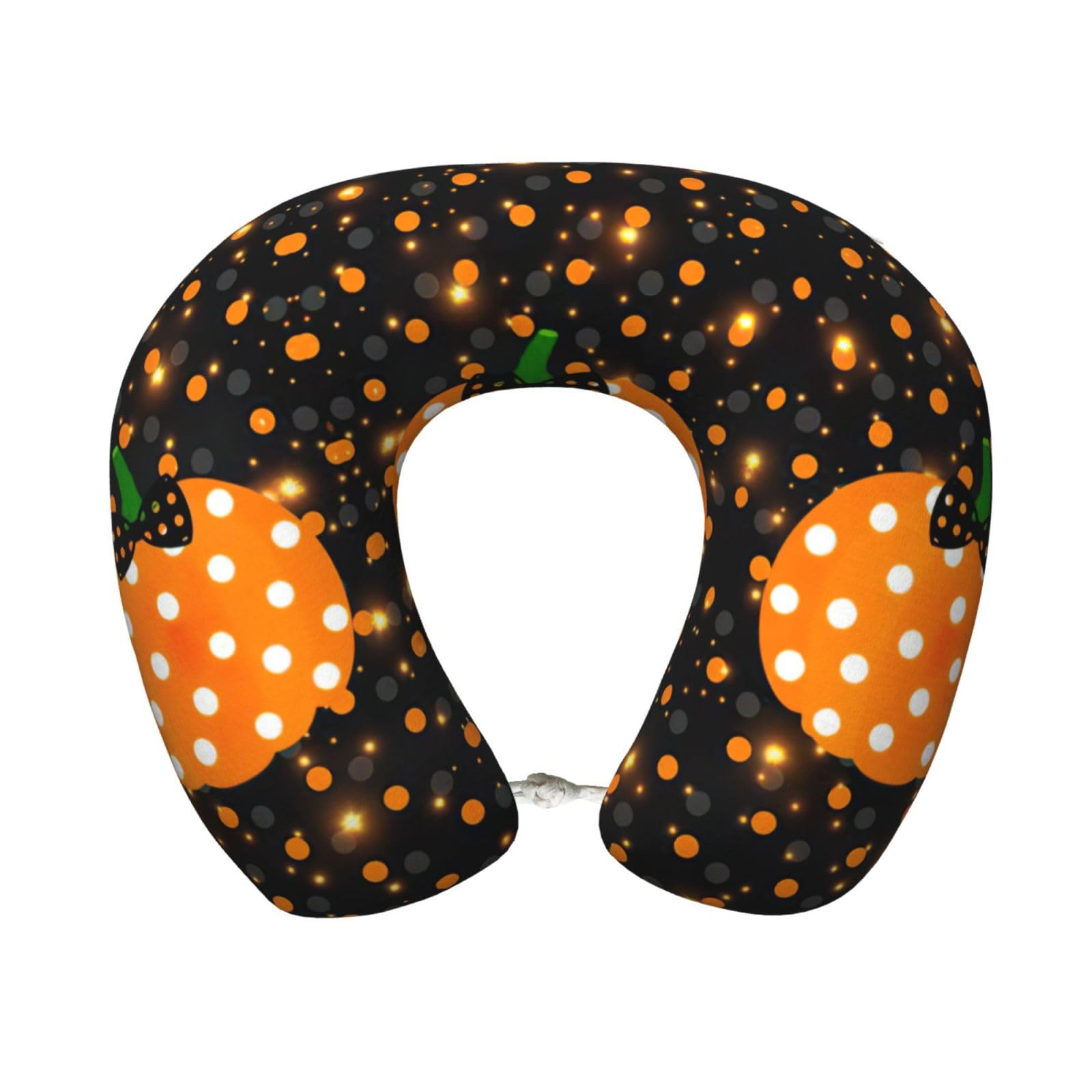 yagDAA Halloween Pumpkin 1 Print U-Shape Travel Neck Pillows Memory Foam Neck Pillow For Airplane Car Office Sleeping Rest