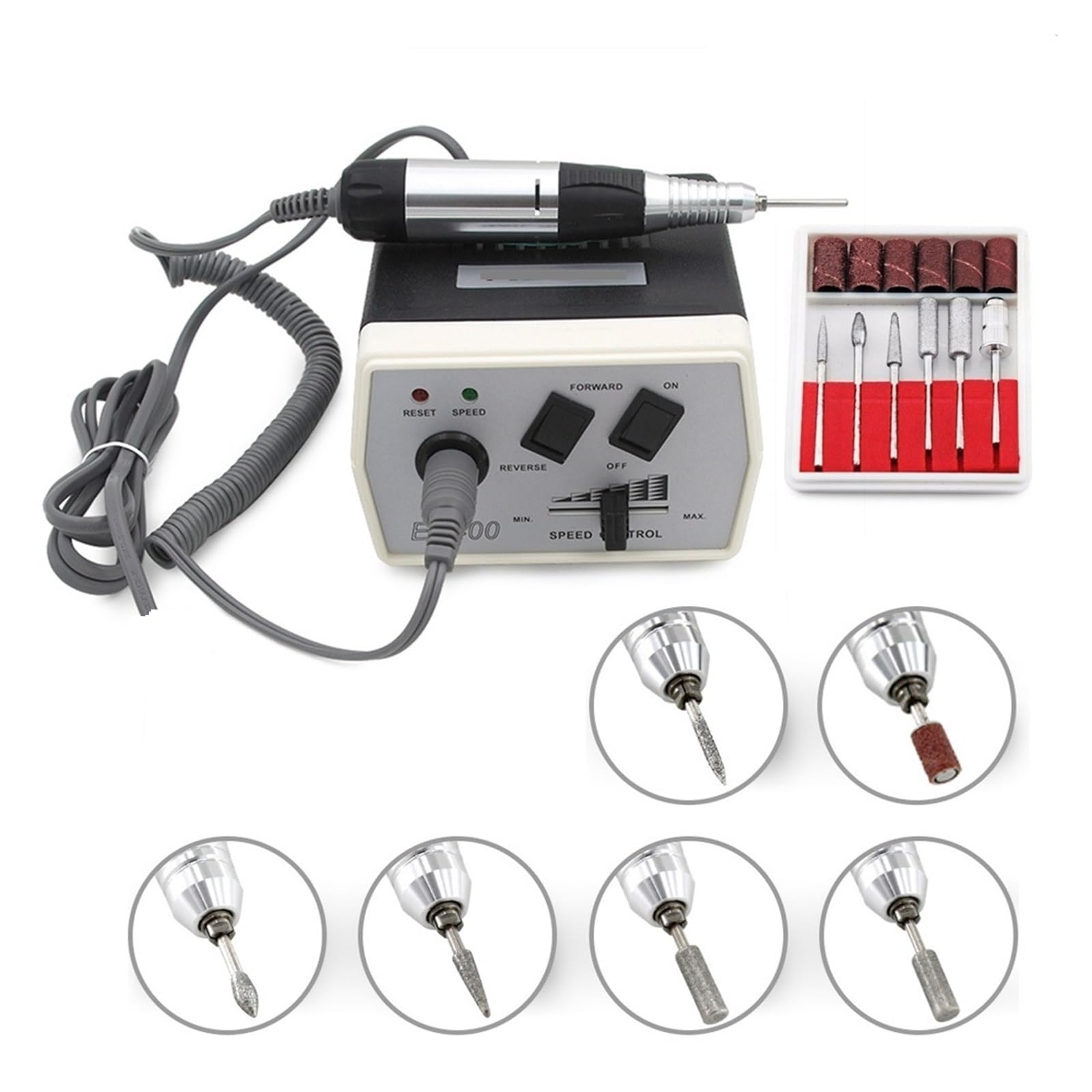 30000RPM elektryczna wiertarka do paznokci, pilnik Manicure, przenośna frezarka zestawy frezów