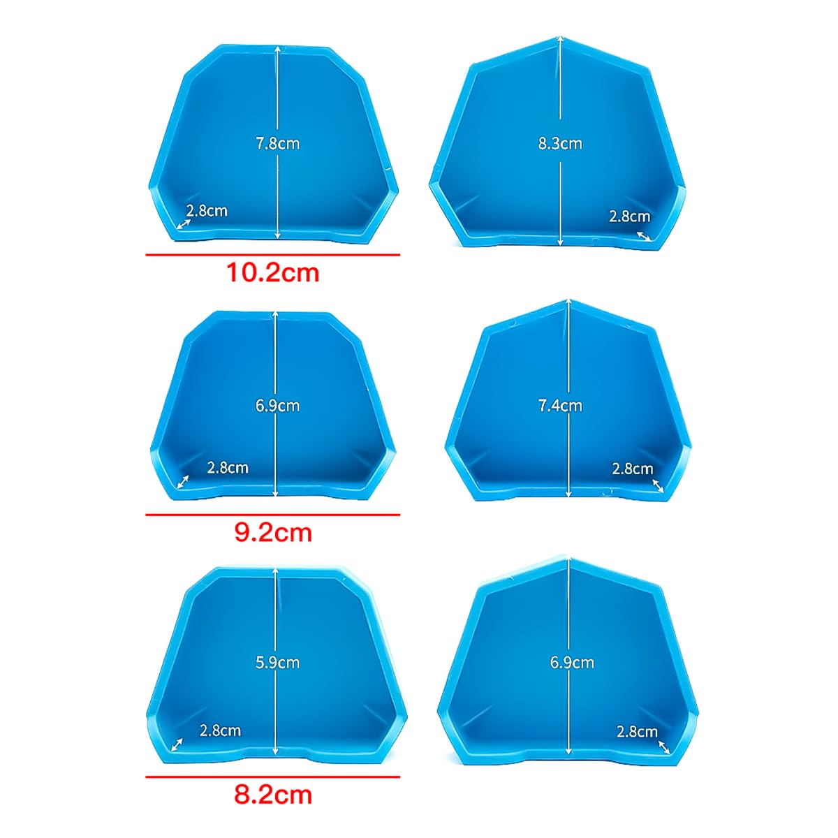 Base de yeso para modelo dental 6 piezas bandeja de moldes impresión dental